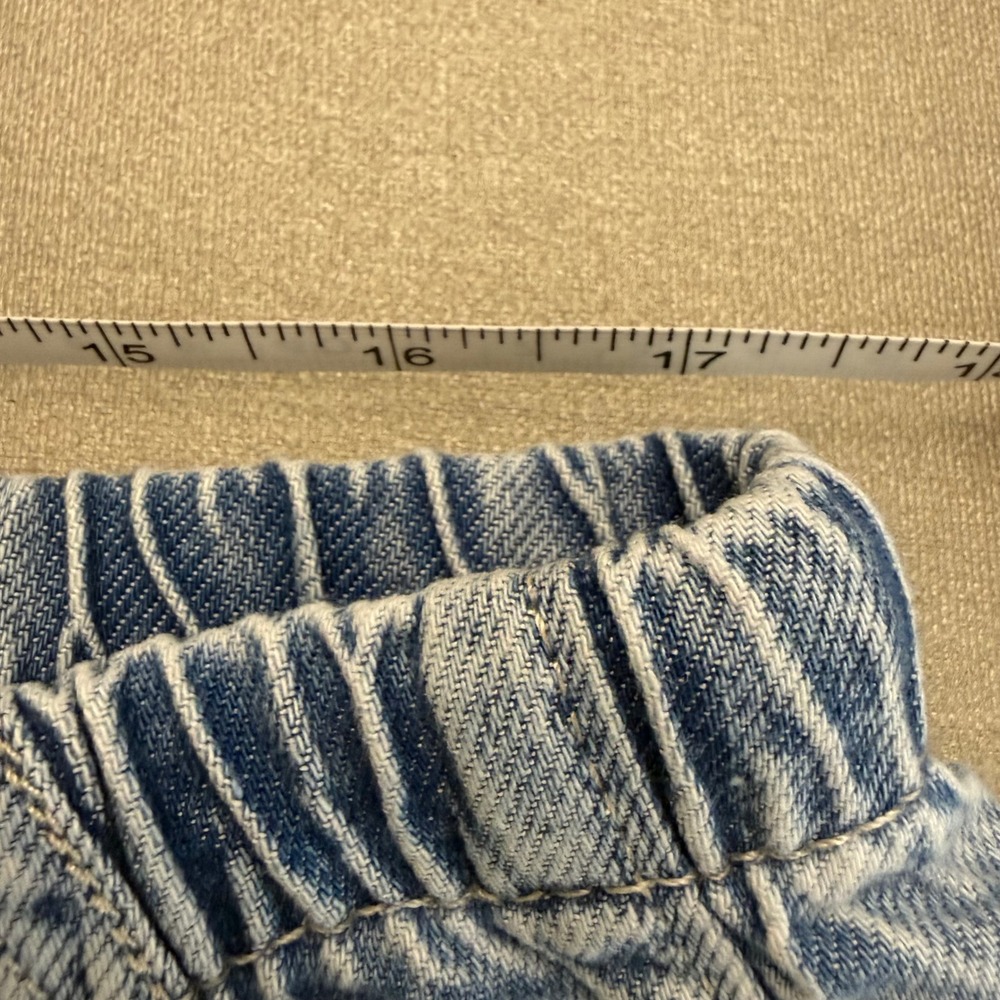 Gap Baggy Easy Jean Light Indigo Wide Leg Elastic Waist Denim Pants Womens L - Picture 7 of 11